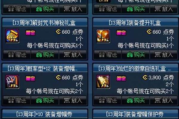 dnf13周年登录时间_dnf13周年币兑换