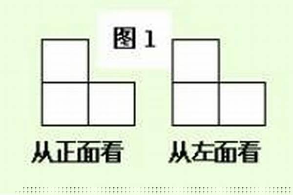 一个立方体图形，从上面看到的形状是，从左