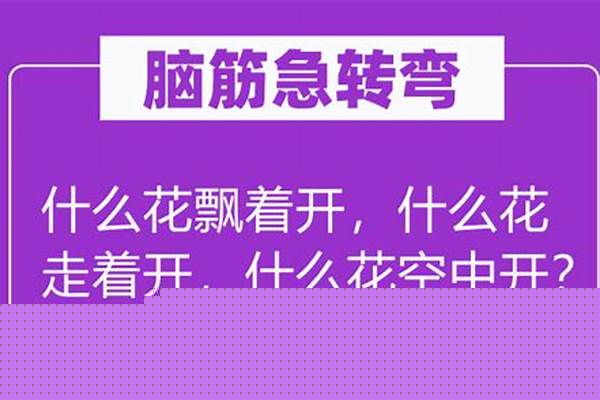 什么花不开花脑筋急转弯
