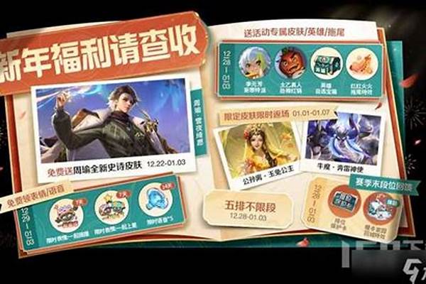 王者元旦有什么皮肤限免